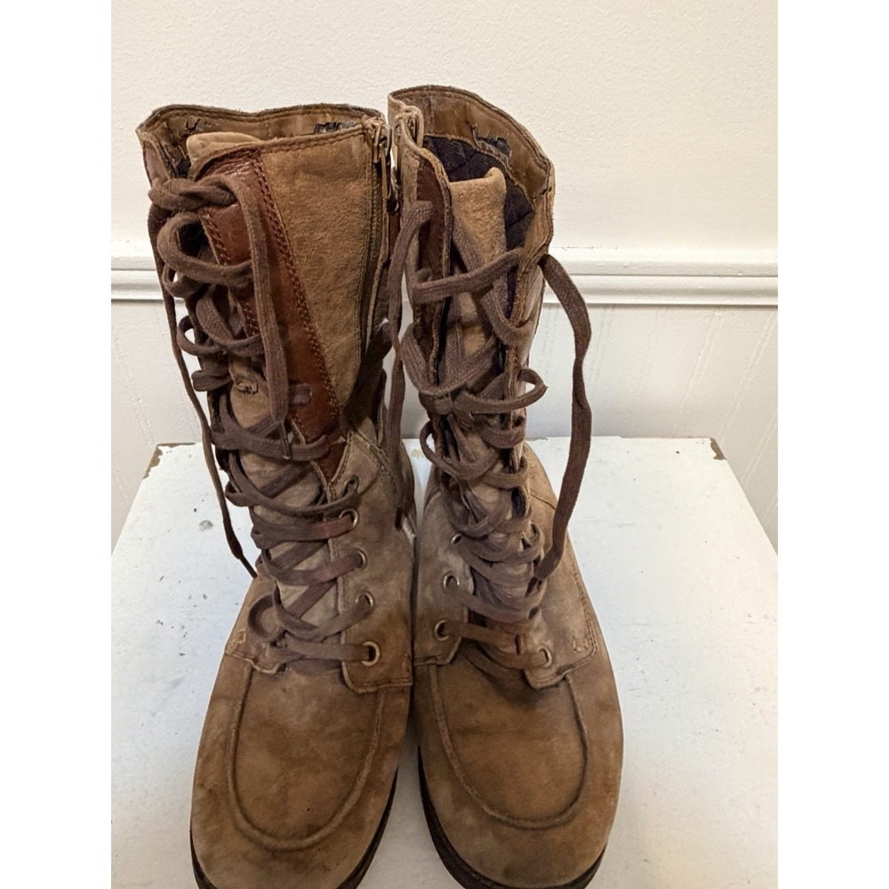 THE NORTH FACE BRIDGETON WATERPROOF LACE UP BOOTS BROWN SUEDE & LEATHER